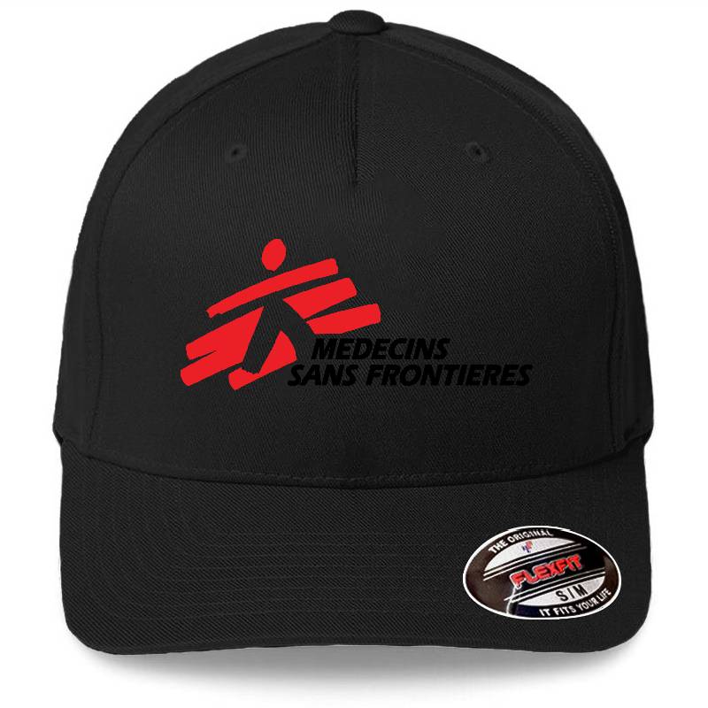 Medcins Sans Frontieres Logo Black Flexfit Baseball Cap