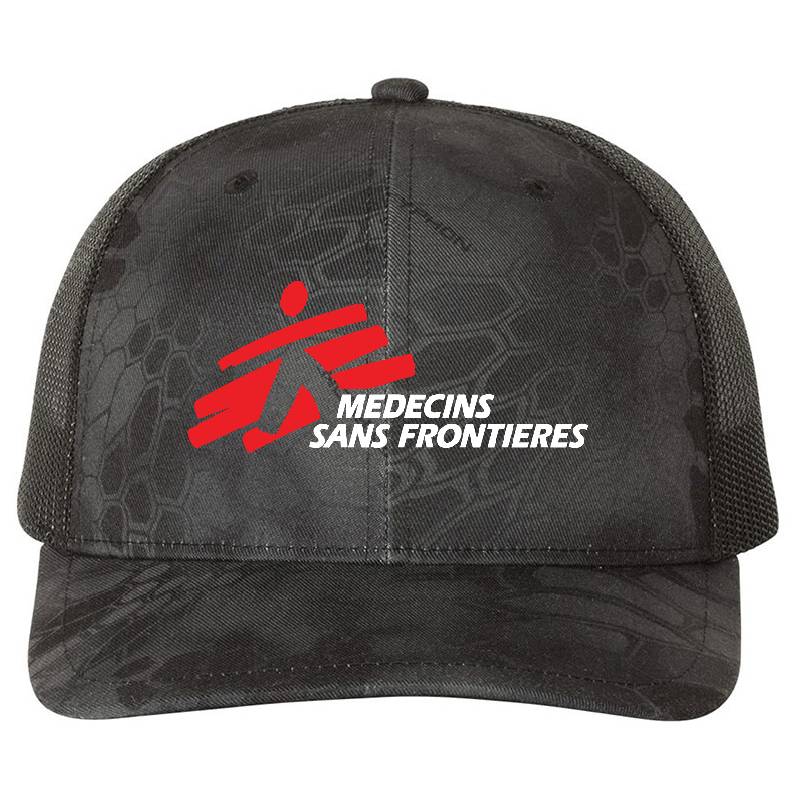 Medcins Sans Frontieres Logo White Richardson Premium Trucker Snapback Cap