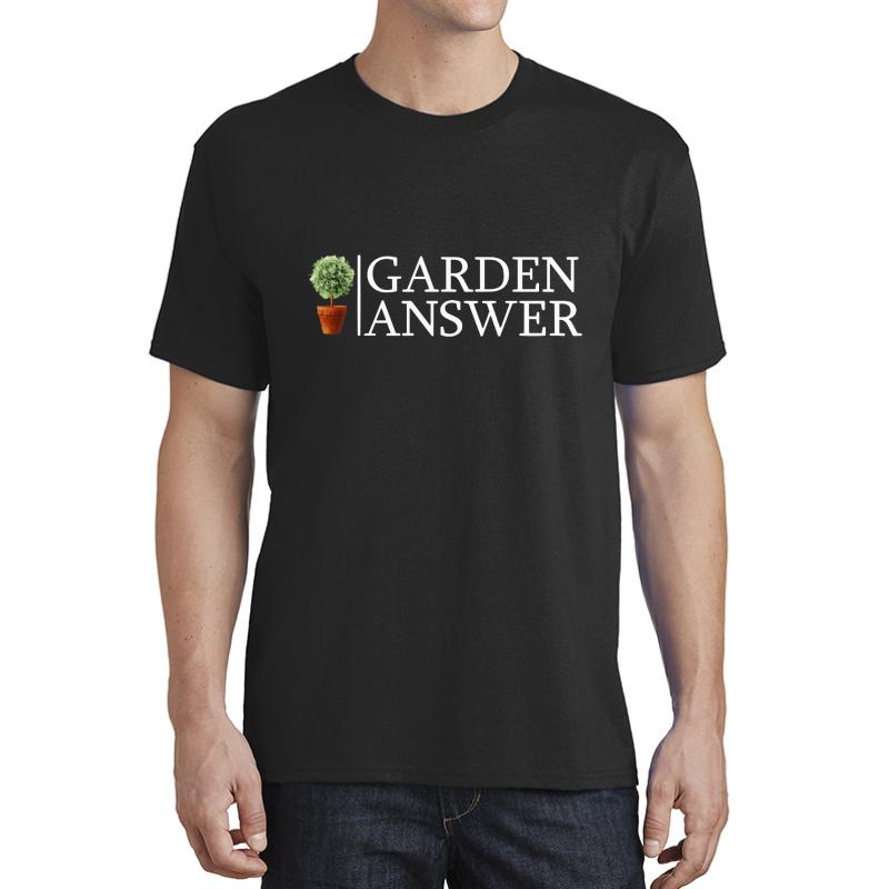 Women's Garden Answer Unisex T-Shirt Men Black