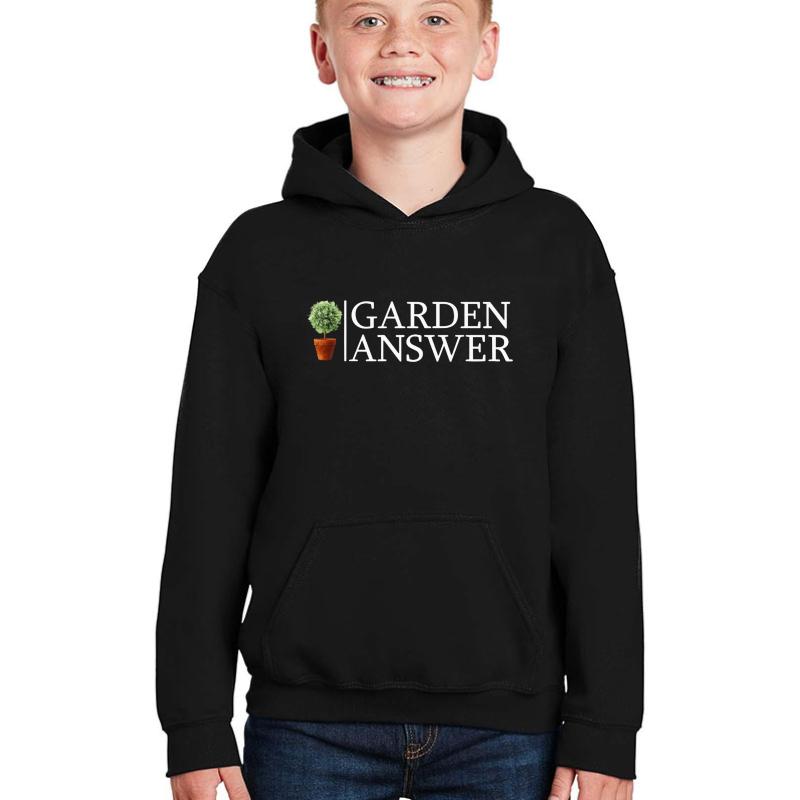 Women's Garden Answer Youth Hooded Sweatshirt Boy Black