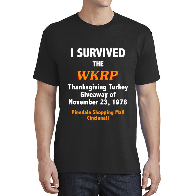 Wkrp Turkey Drop Survivor Unisex T-Shirt Men Black