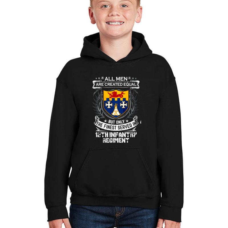 12Th Infantry Regiment Youth Hooded Sweatshirt Boy Black