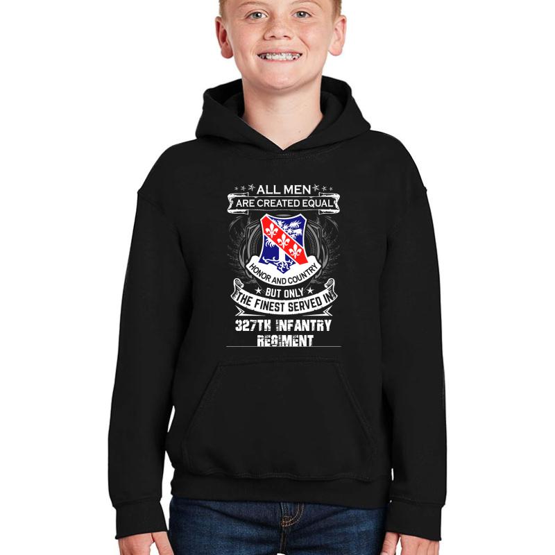 327Th Infantry Regiment Youth Hooded Sweatshirt Boy Black