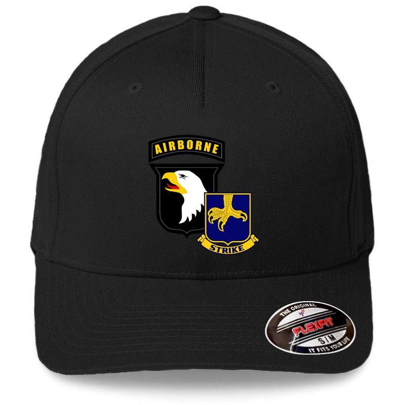 101St Airborne Division - 502 Infantry S Flexfit Baseball Cap  Black