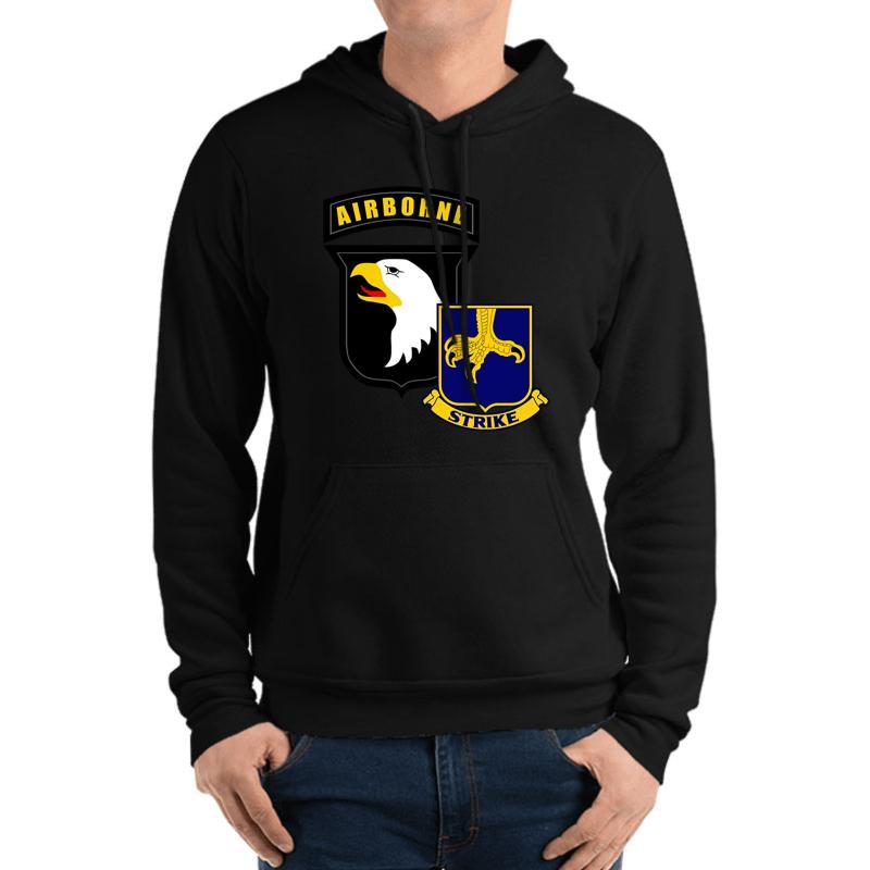 101St Airborne Division - 502 Infantry S Unisex Hooded Sweatshirt Men Black