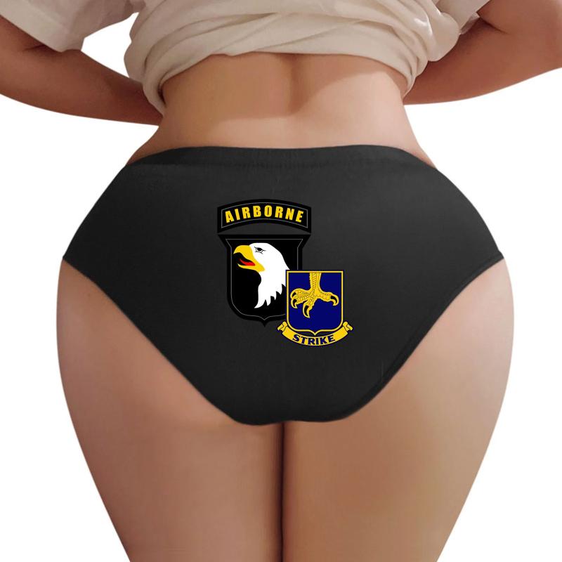 101St Airborne Division - 502 Infantry S Women Underwear Panties Women Black