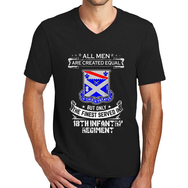 18Th Infantry Regiment Unisex V-Neck T-Shirt Men Black