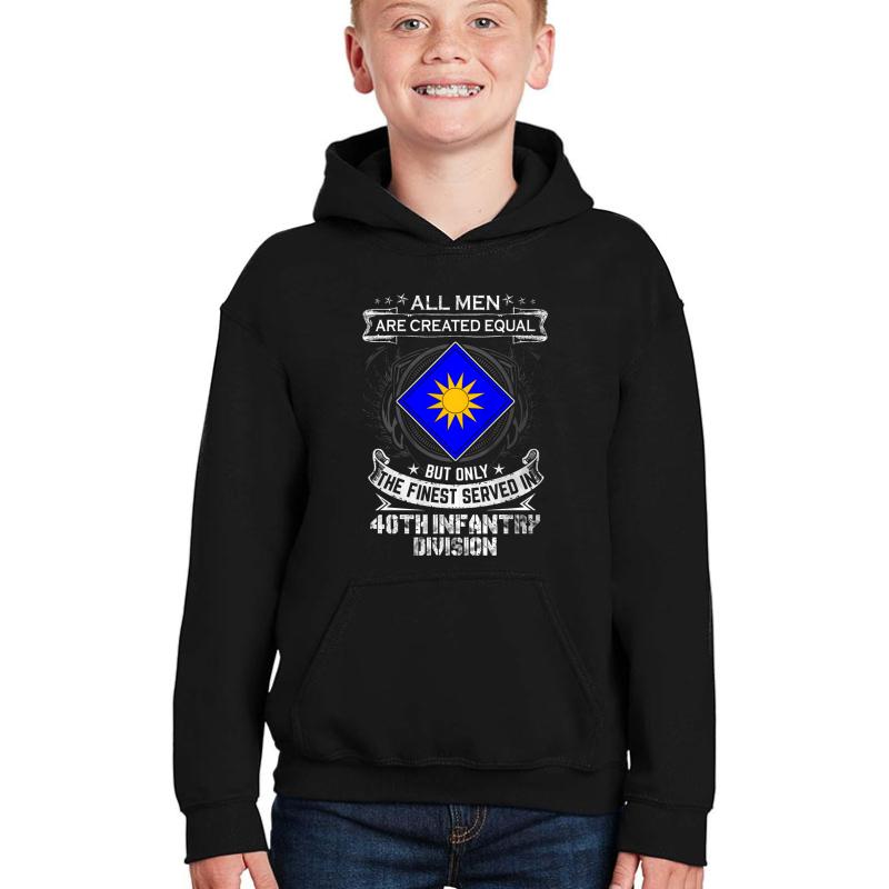 40Th Infantry Division Youth Hooded Sweatshirt Boy Black