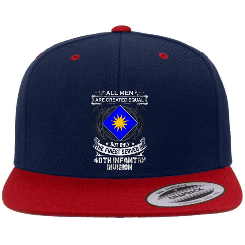 40Th Infantry Division Premium Flat Bill Snapback Cap  Navy