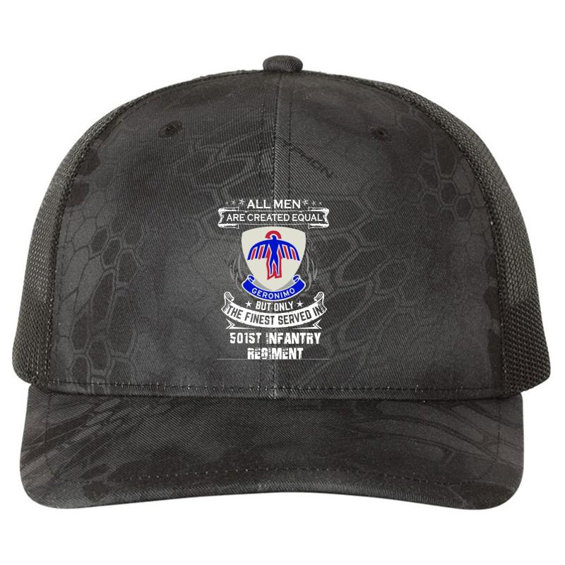 501St Infantry Regiment Richardson Premium Trucker Snapback Cap  Kryptek Typhon Black