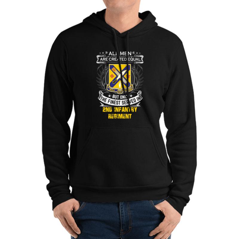 2Nd Infantry Regiment Unisex Hooded Sweatshirt Men Black