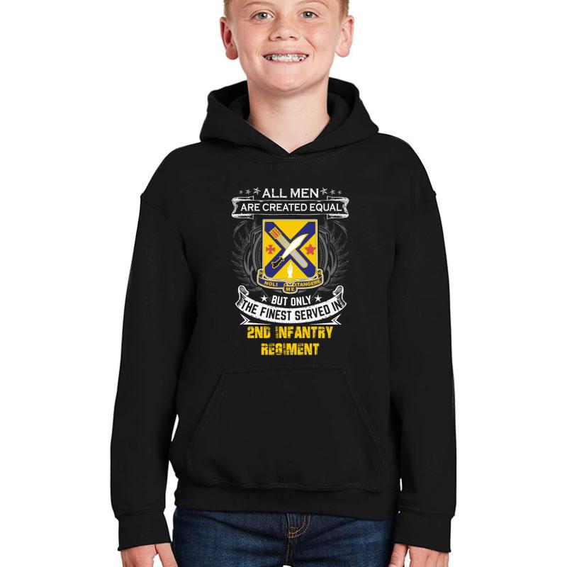 2Nd Infantry Regiment Youth Hooded Sweatshirt Boy Black