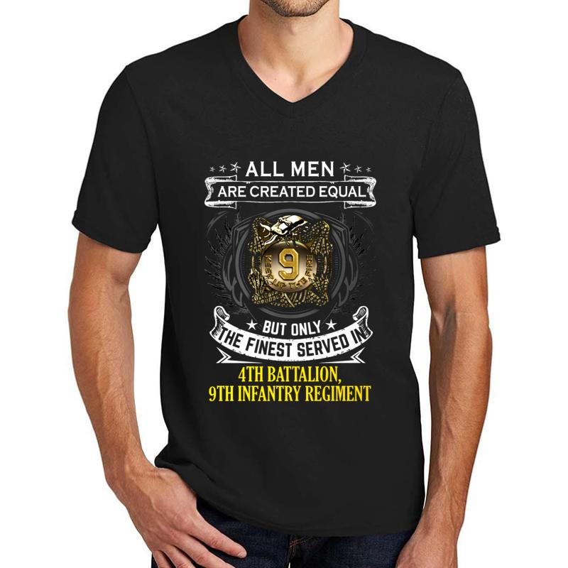 4Th Battalion 9Th Infantry Regimant Unisex V-Neck T-Shirt Men Black