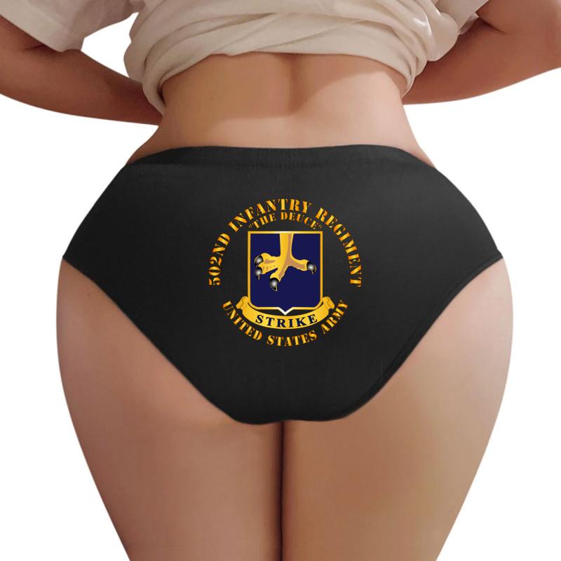 502Nd Infantry Regiment Women Underwear Panties Women Black