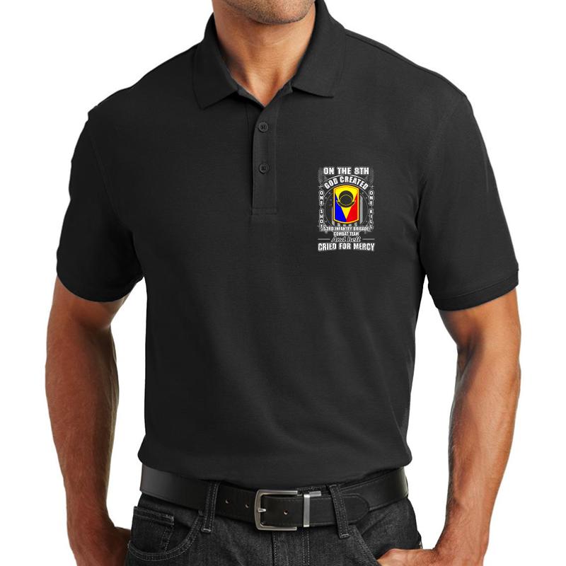 53Rd Infantry Brigade Combat Team Unisex Polo Jersey Sport Shirt Men Black