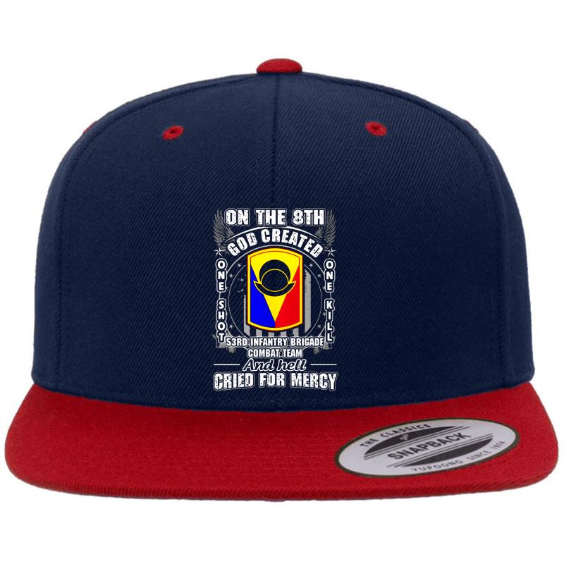 53Rd Infantry Brigade Combat Team Premium Flat Bill Snapback Cap  Navy