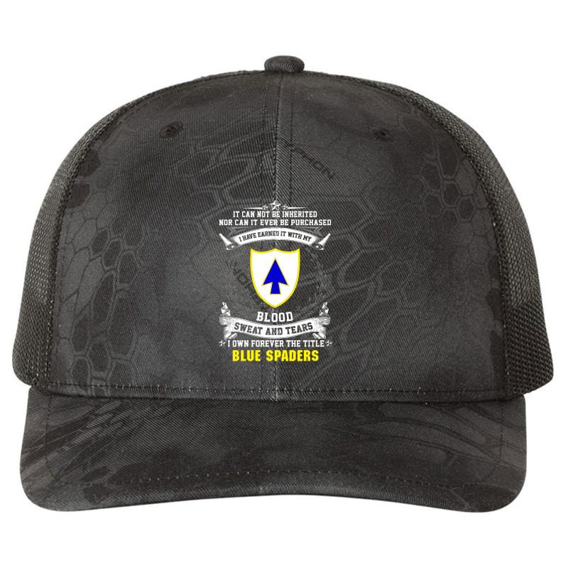 26Th Infantry Regiment Richardson Premium Trucker Snapback Cap  Kryptek Typhon Black