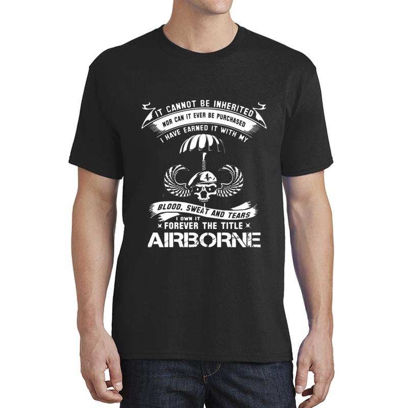 Airborne Infantry Mom Airborne Jump Wing Unisex T-Shirt Men Black