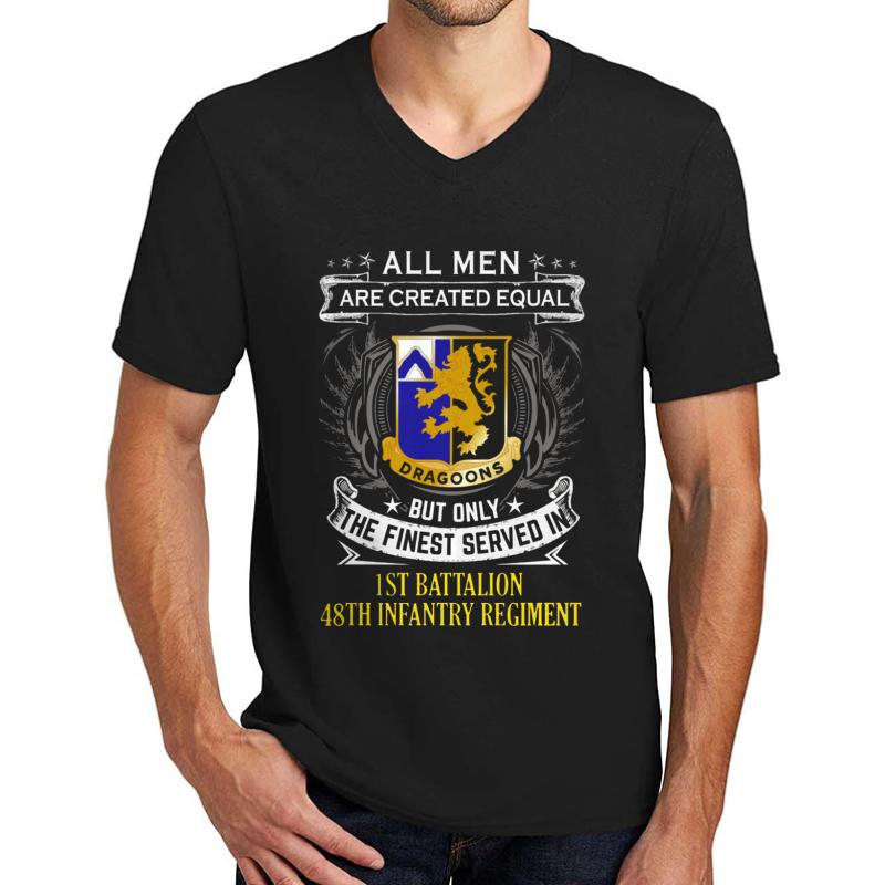 1St Battalion 48Th Infantry Regiment Unisex V-Neck T-Shirt Men Black