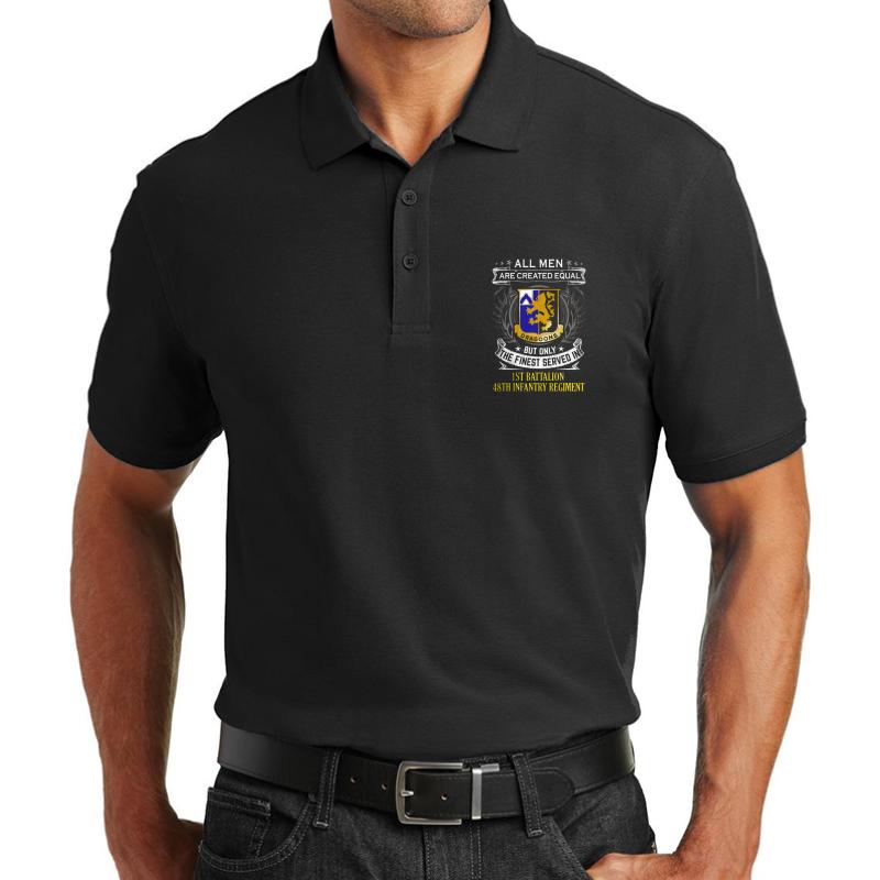 1St Battalion 48Th Infantry Regiment Unisex Polo Jersey Sport Shirt Men Black