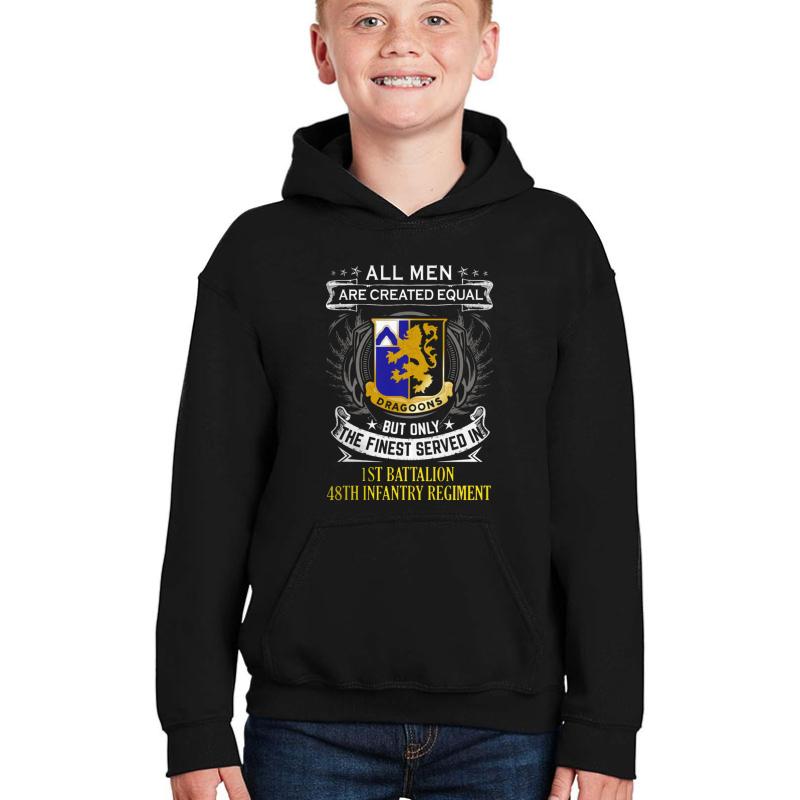 1St Battalion 48Th Infantry Regiment Youth Hooded Sweatshirt Boy Black