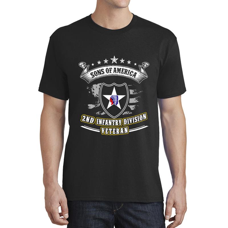 2Nd Infantry Division United States  Unisex T-Shirt Men Black