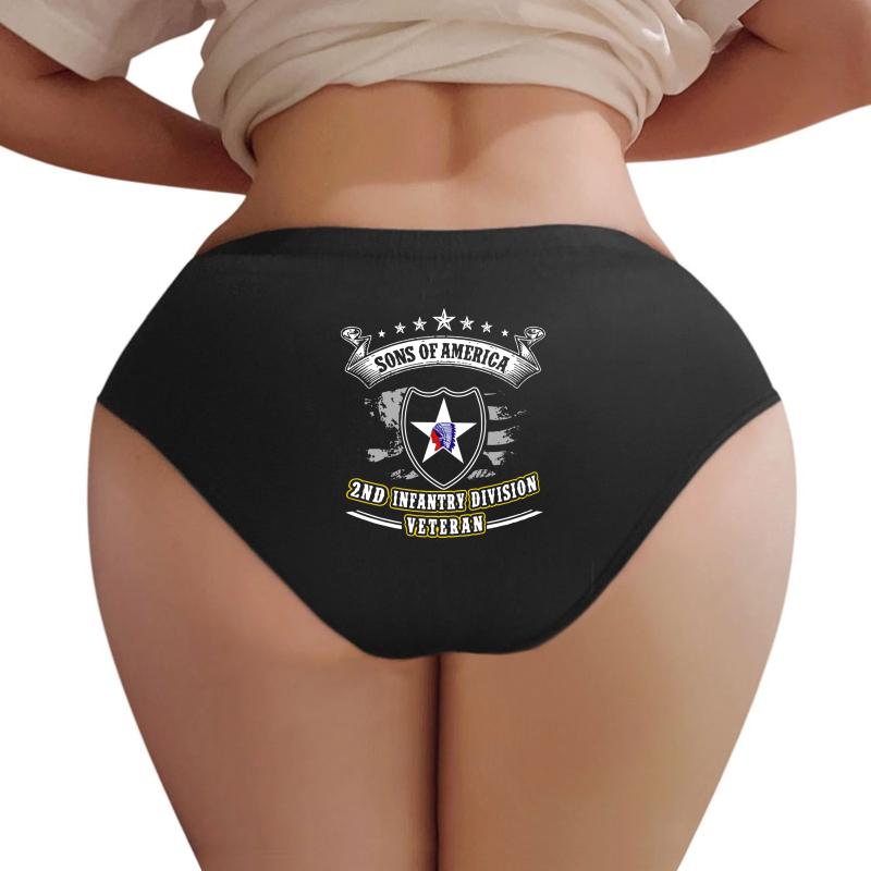 2Nd Infantry Division United States  Women Underwear Panties Women Black