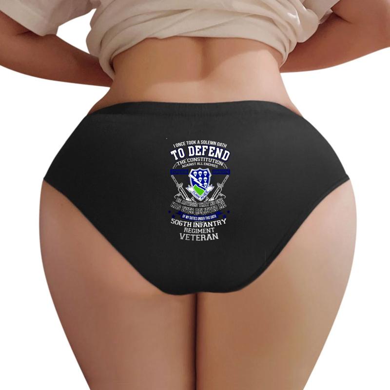 506Th Infantry Regiment Women Underwear Panties Women Black