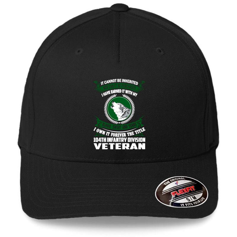 104Th Infantry Division Veteran Flexfit Baseball Cap  Black