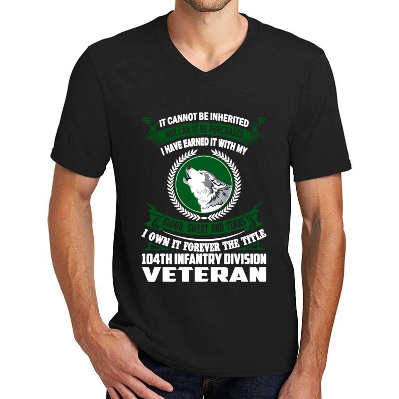 104Th Infantry Division Veteran Unisex V-Neck T-Shirt Men Black