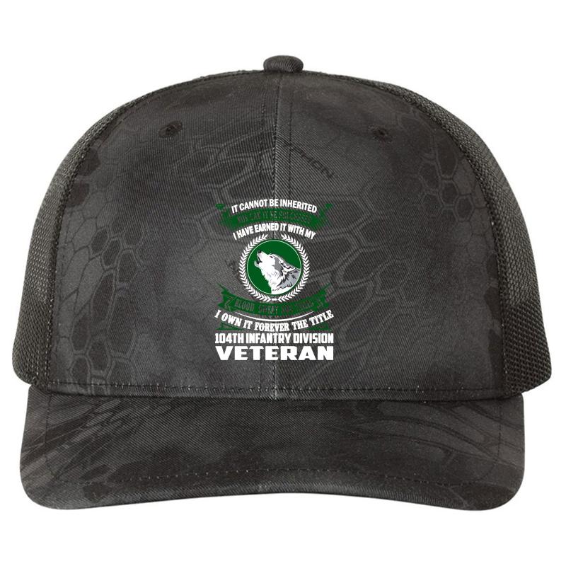 104Th Infantry Division Veteran Richardson Premium Trucker Snapback Cap  Kryptek Typhon Black