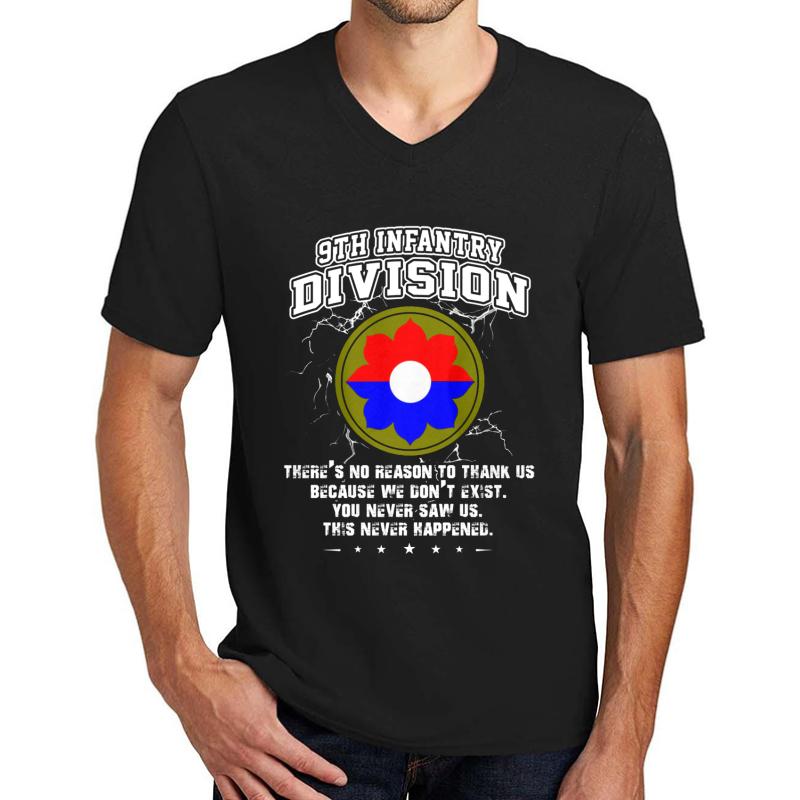 Theres No 9Th Infantry Division Unisex V-Neck T-Shirt Men Black