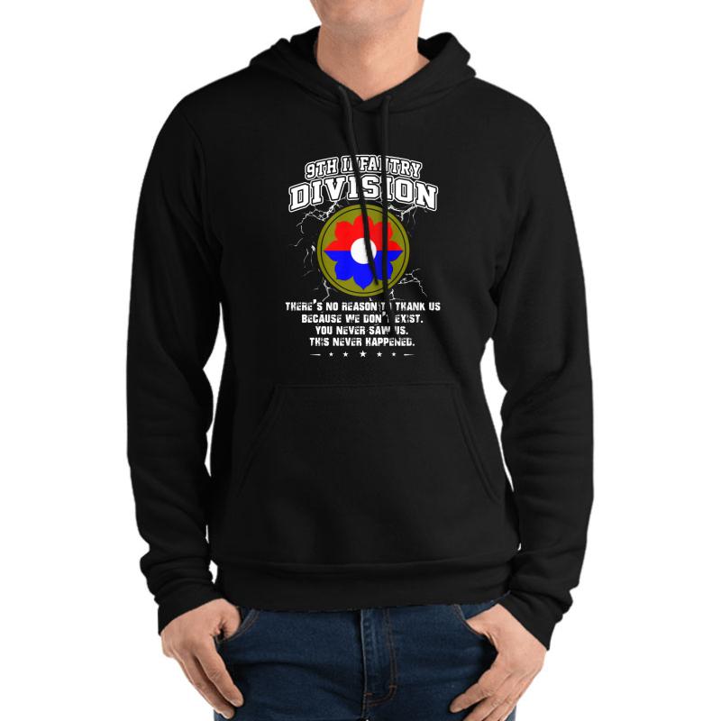 Theres No 9Th Infantry Division Unisex Hooded Sweatshirt Men Black