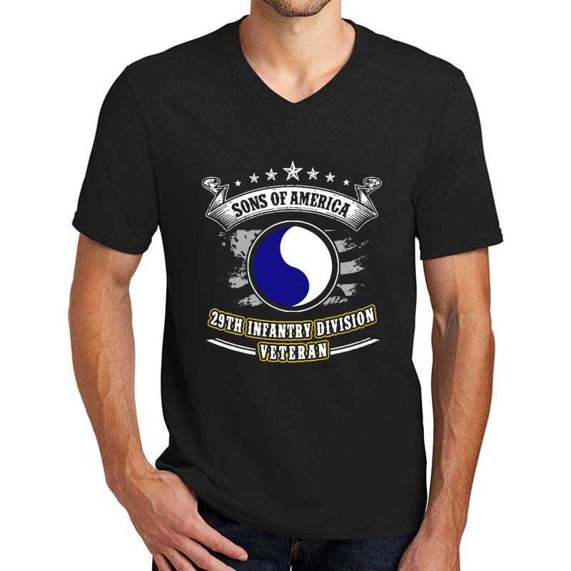 29Th Infantry Division United States  Unisex V-Neck T-Shirt Men Black