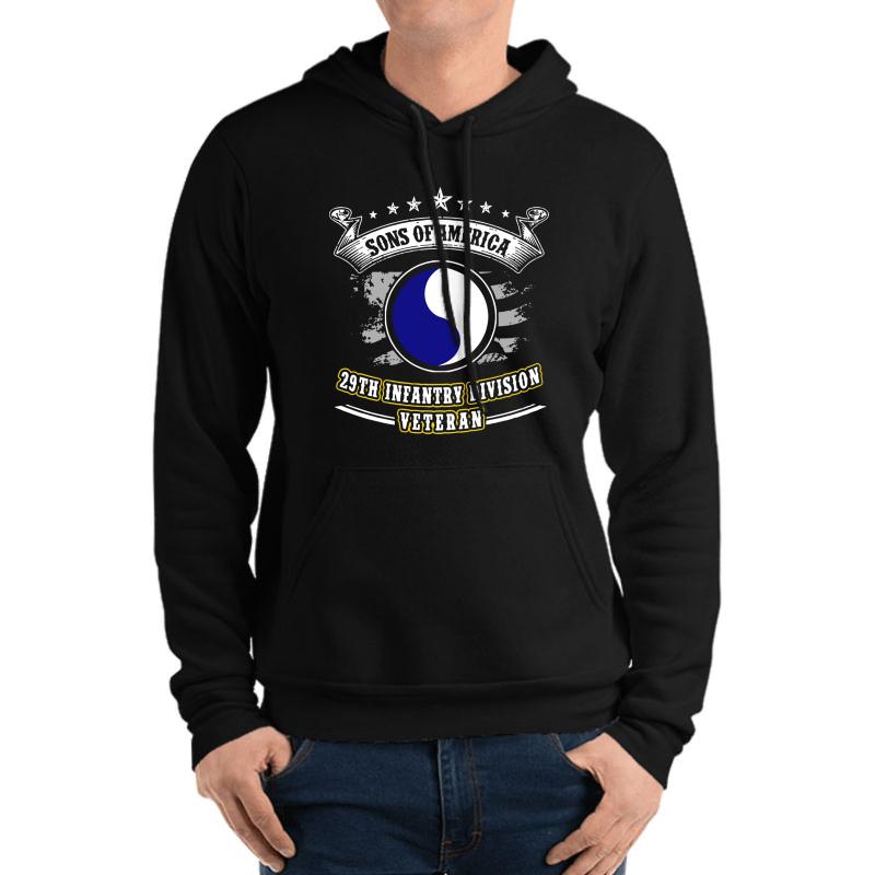 29Th Infantry Division United States  Unisex Hooded Sweatshirt Men Black