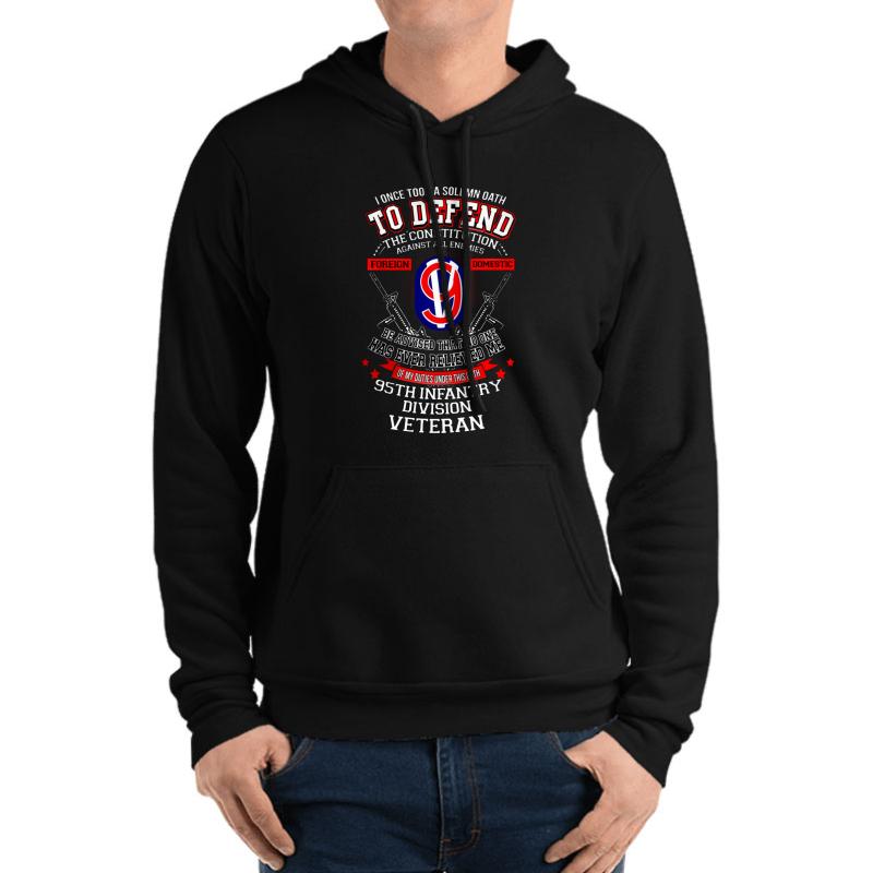 95Th Infantry Division Unisex Hooded Sweatshirt Men Black