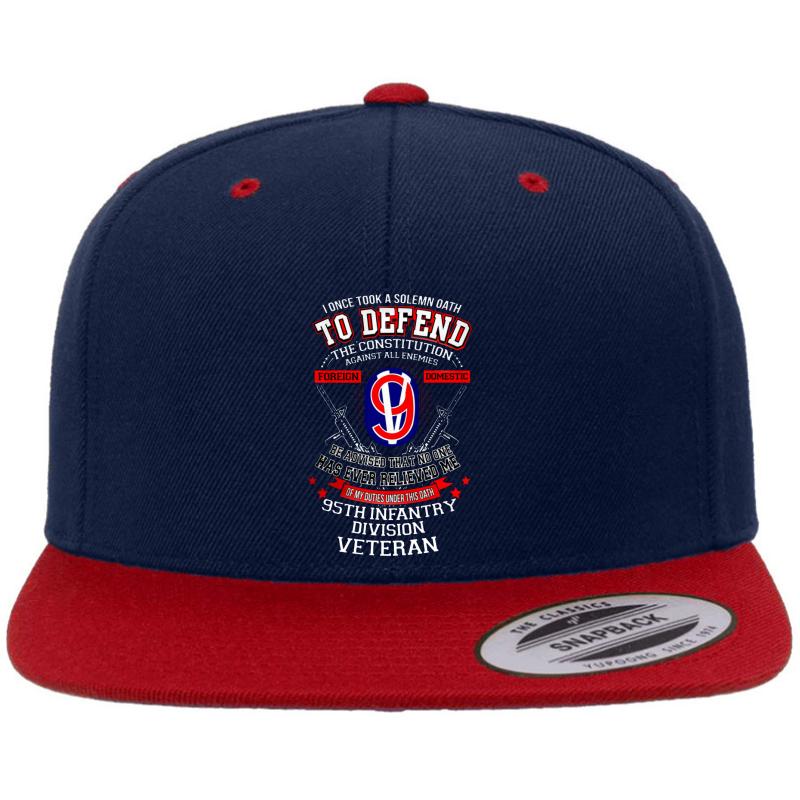 95Th Infantry Division Premium Flat Bill Snapback Cap  Navy