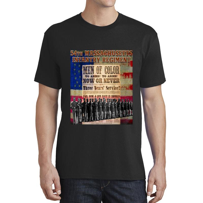 54Th Massachusetts Infantry Regiment Unisex T-Shirt Men Black