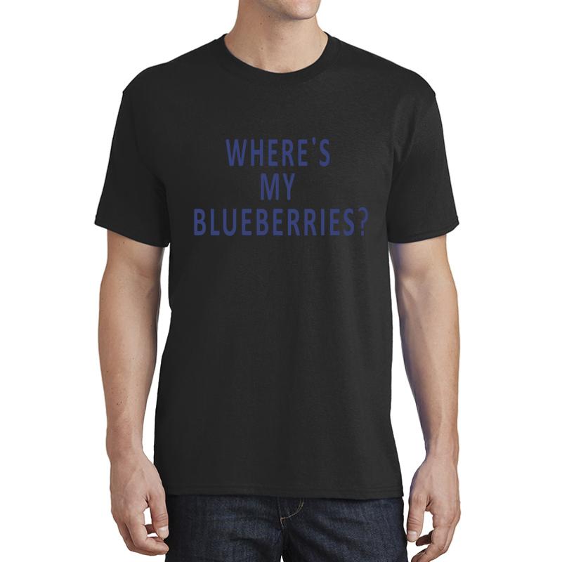 Where's My Blueberries Unisex T-Shirt Men Black