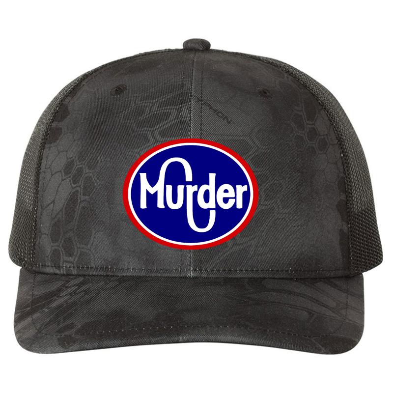 'Murder Kroger' T Shirt Richardson Premium Trucker Snapback Cap  Kryptek Typhon Black