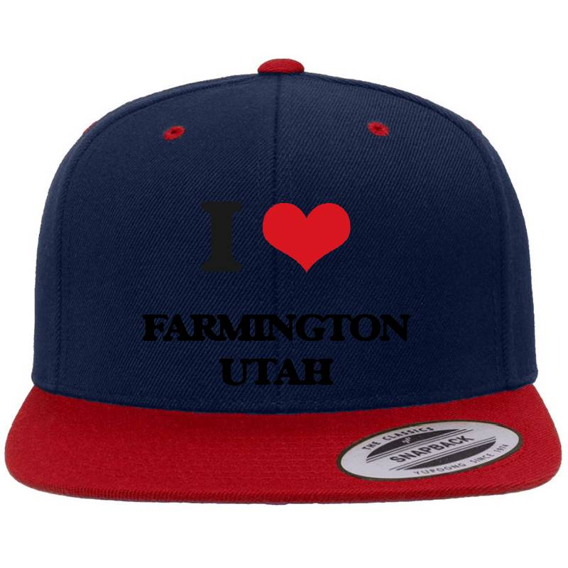 I Love Farmington Utah Richardson Premium Trucker Snapback Caps