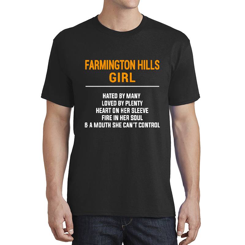 Farmington Hills Mi Girl - Heart On Sleeve. Customizable City Flexfit Baseball Caps