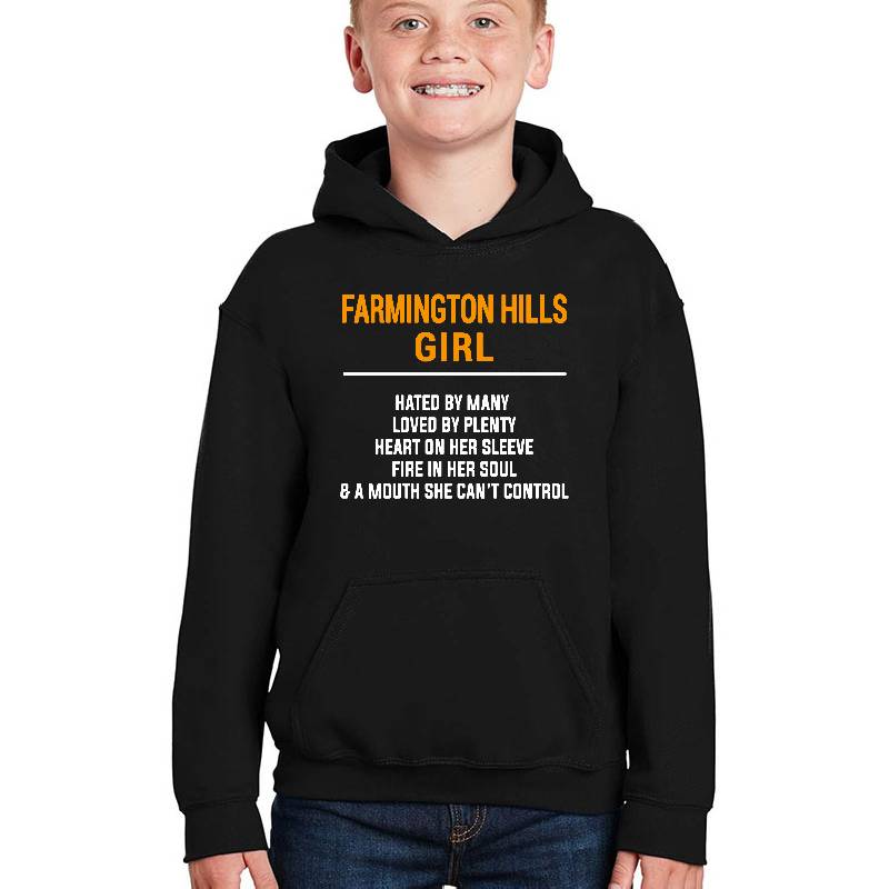 Farmington Hills Mi Girl - Heart On Sleeve. Customizable City Flexfit Baseball Caps