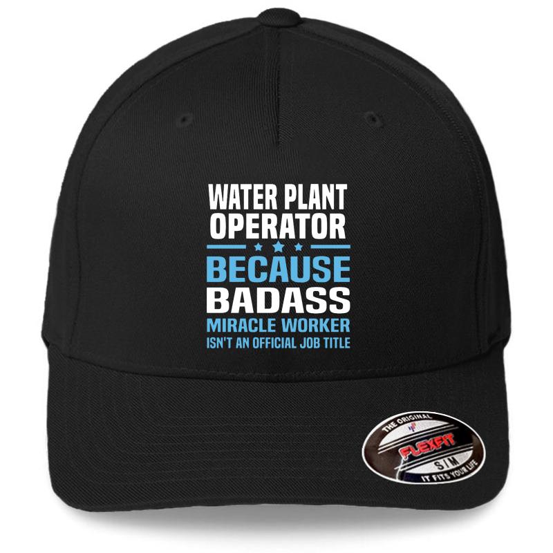 Water Plant Operator Flexfit Baseball Cap  Black