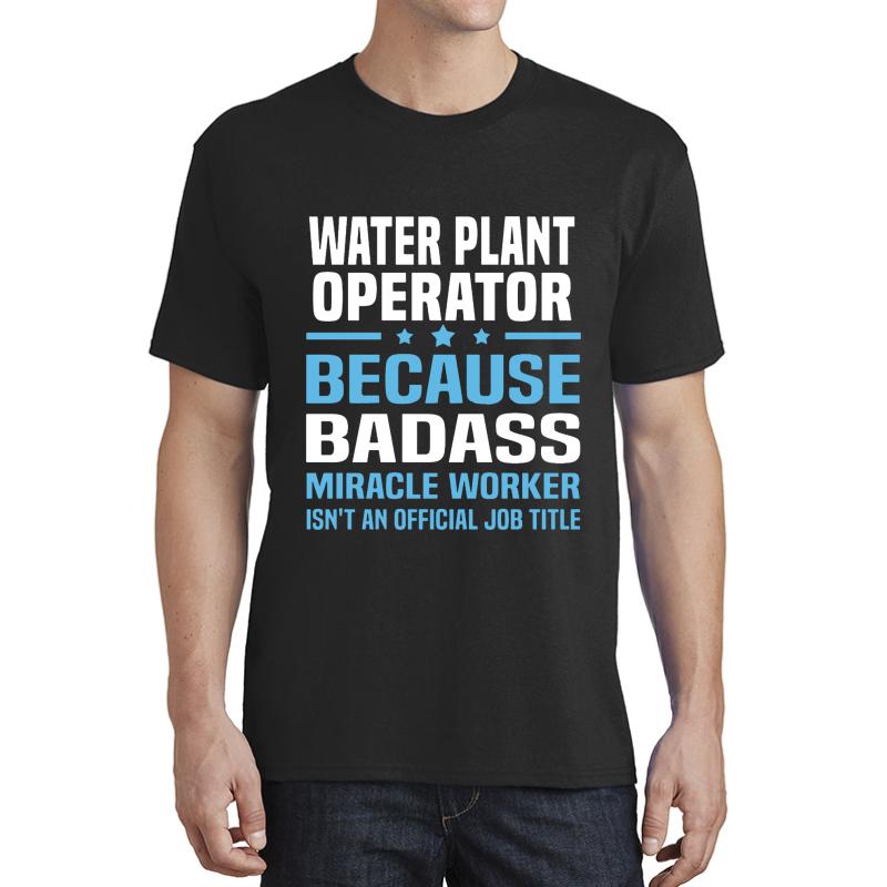 Water Plant Operator Unisex T-Shirt Men Black