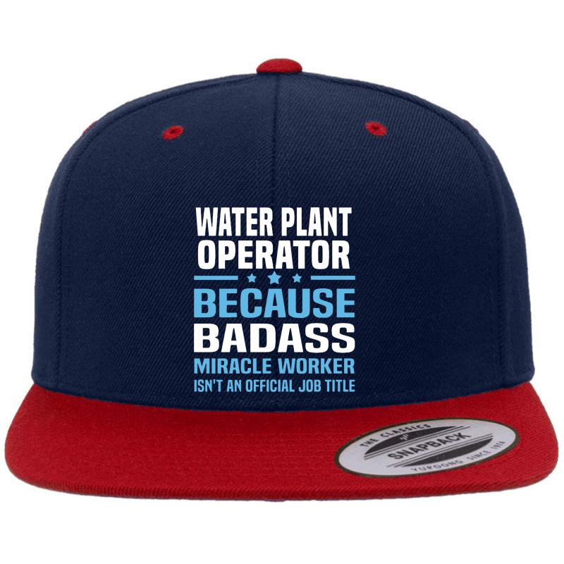 Water Plant Operator Premium Flat Bill Snapback Cap  Navy