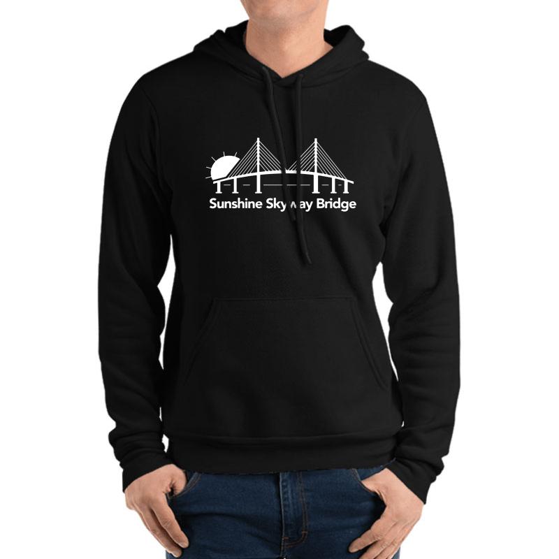 Women's Sunshine Skyway Bridge Shirt Unisex Hooded Sweatshirt Men Black