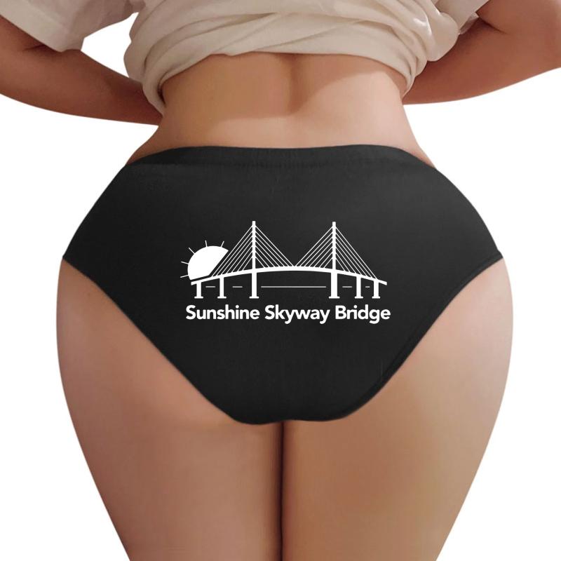 Women's Sunshine Skyway Bridge Shirt Women Underwear Panties Women Black