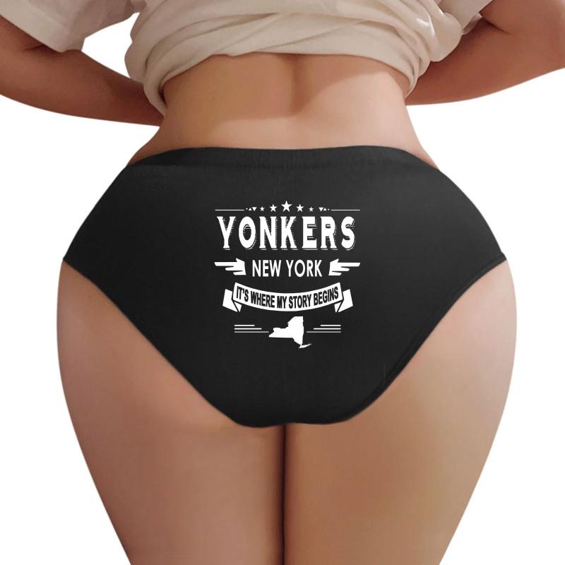 Yonkers New York It's Where My Story Begins Women Underwear Panties Women Black