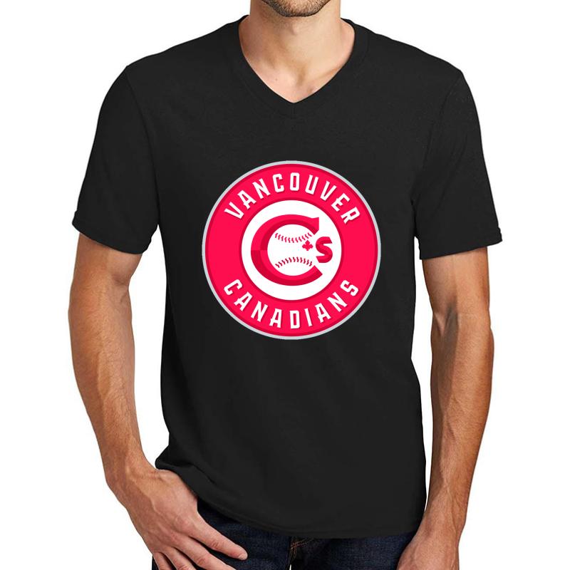 Vancouver Canadians Baseball Unisex V-Neck T-Shirt Men Black